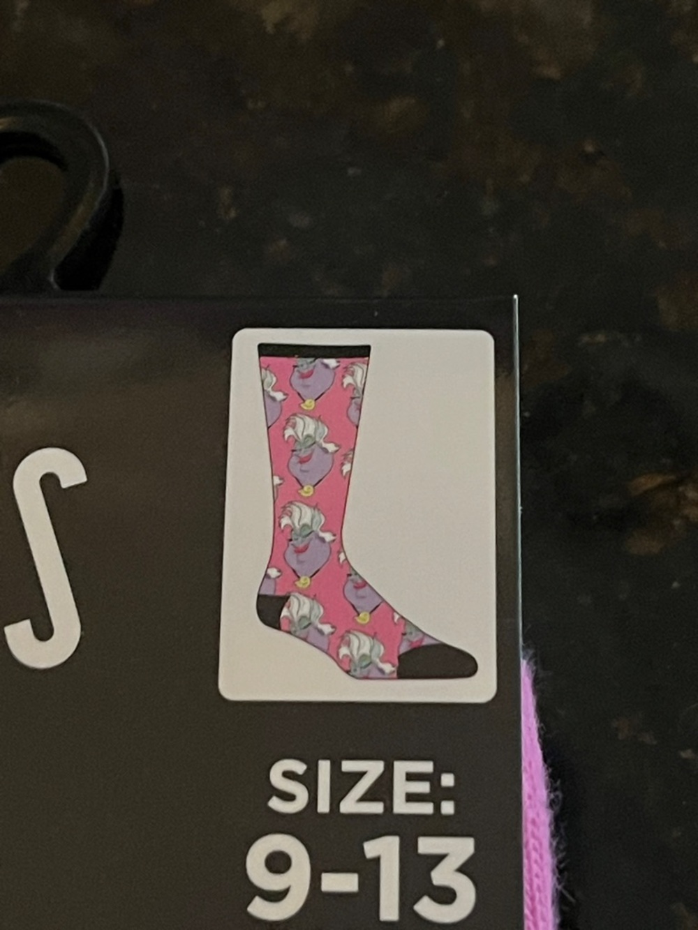 Disney parks Villains Ursula Mouse Ears & Pink Crew Socks - Picture 11 of 11